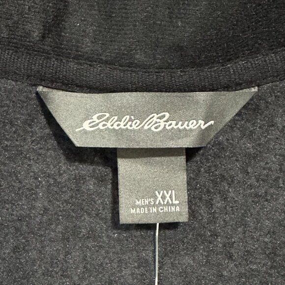 Eddie Bauer Radiator Sweater Mens XXL Grey 1/4 Zip Long Sleeve Fleece Pullover - Picture 4 of 9